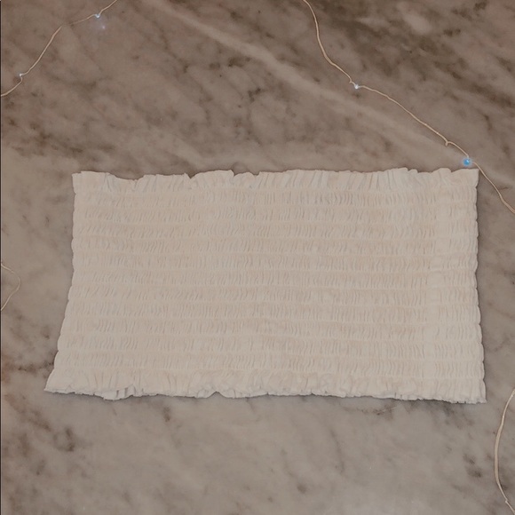 Brandy Melville Tops - Brandy Melville White Bralette Bandeau Crop Top